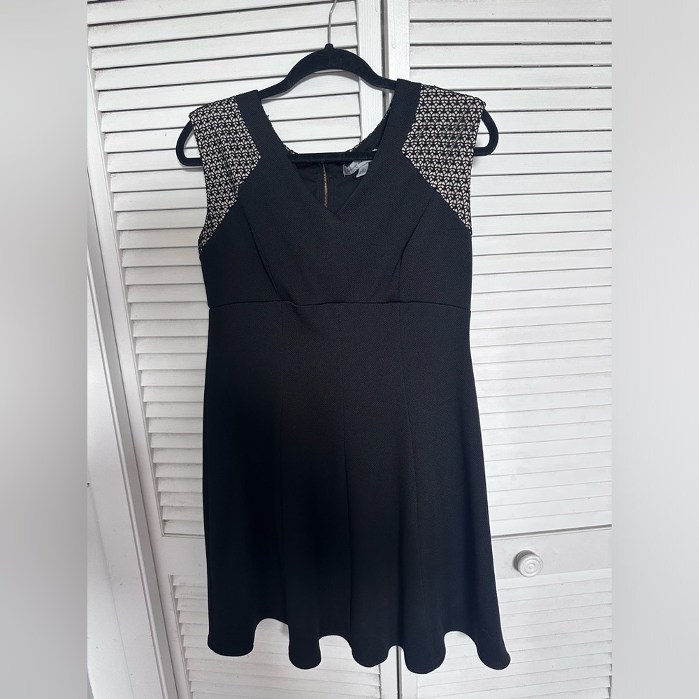 Black and cream shirt dress business casual